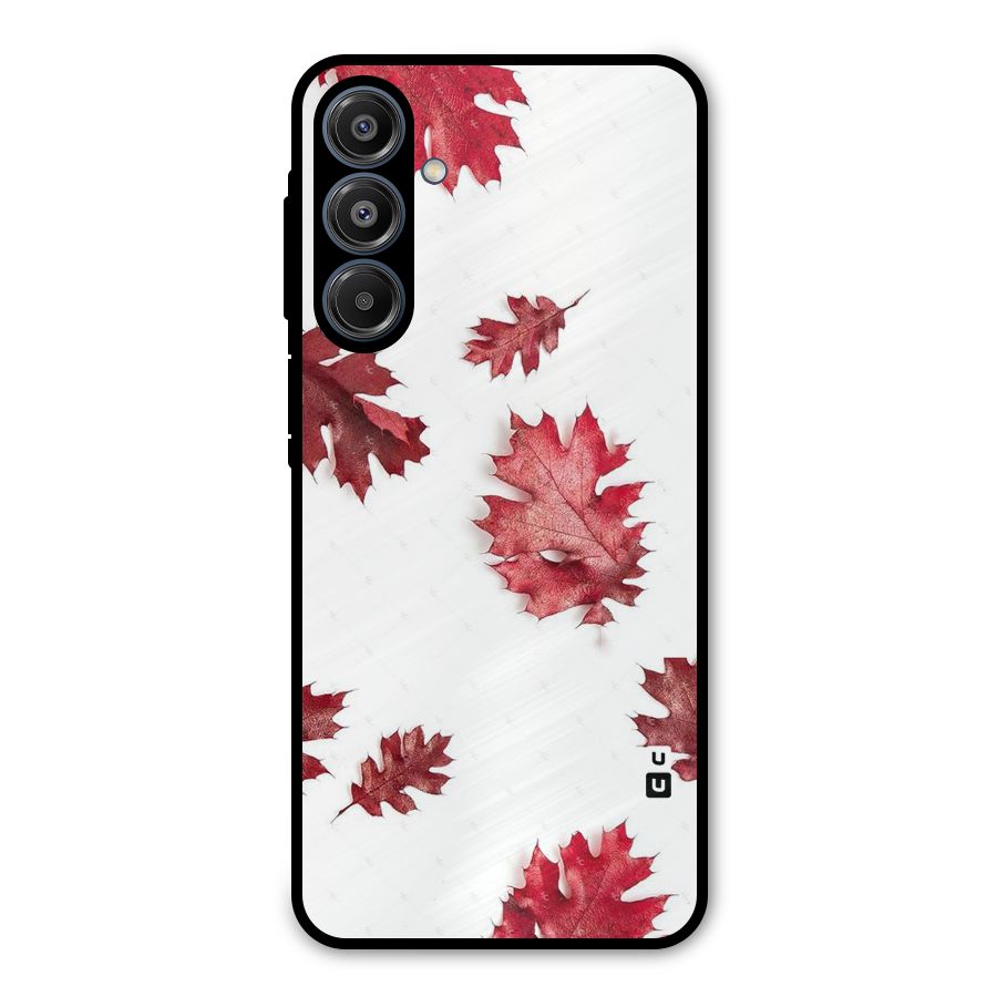 Red Appealing Autumn Leaves Metal Back Case for Galaxy A16 5G