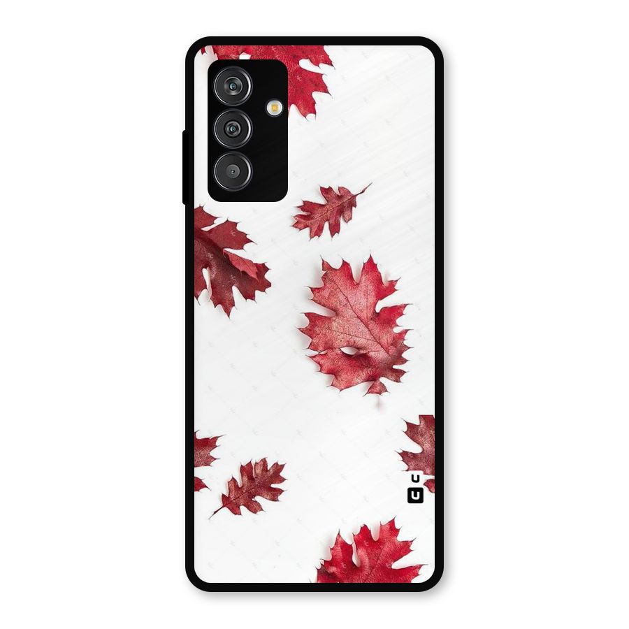 Red Appealing Autumn Leaves Metal Back Case for Galaxy F13