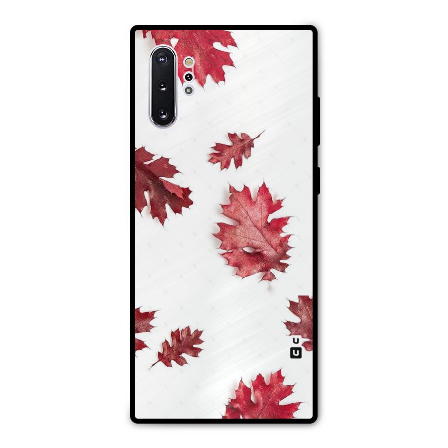 Red Appealing Autumn Leaves Metal Back Case for Galaxy Note 10 Plus