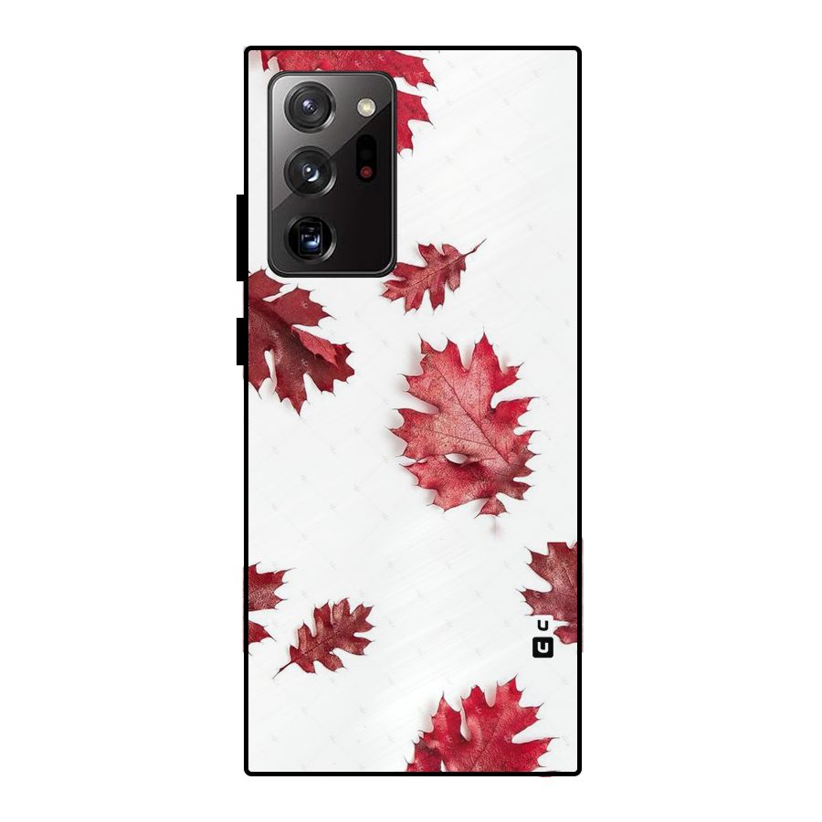 Red Appealing Autumn Leaves Metal Back Case for Galaxy Note 20 Ultra