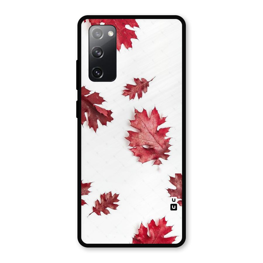 Red Appealing Autumn Leaves Metal Back Case for Galaxy S20 FE