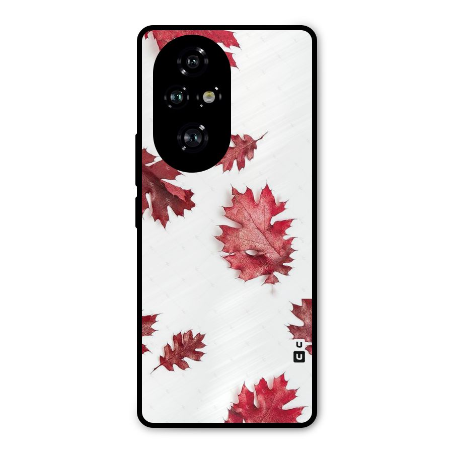Red Appealing Autumn Leaves Metal Back Case for Honor 200 Pro