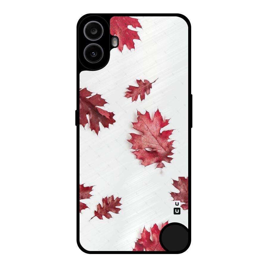 Red Appealing Autumn Leaves Metal Back Case for Nothing CMF Phone 1
