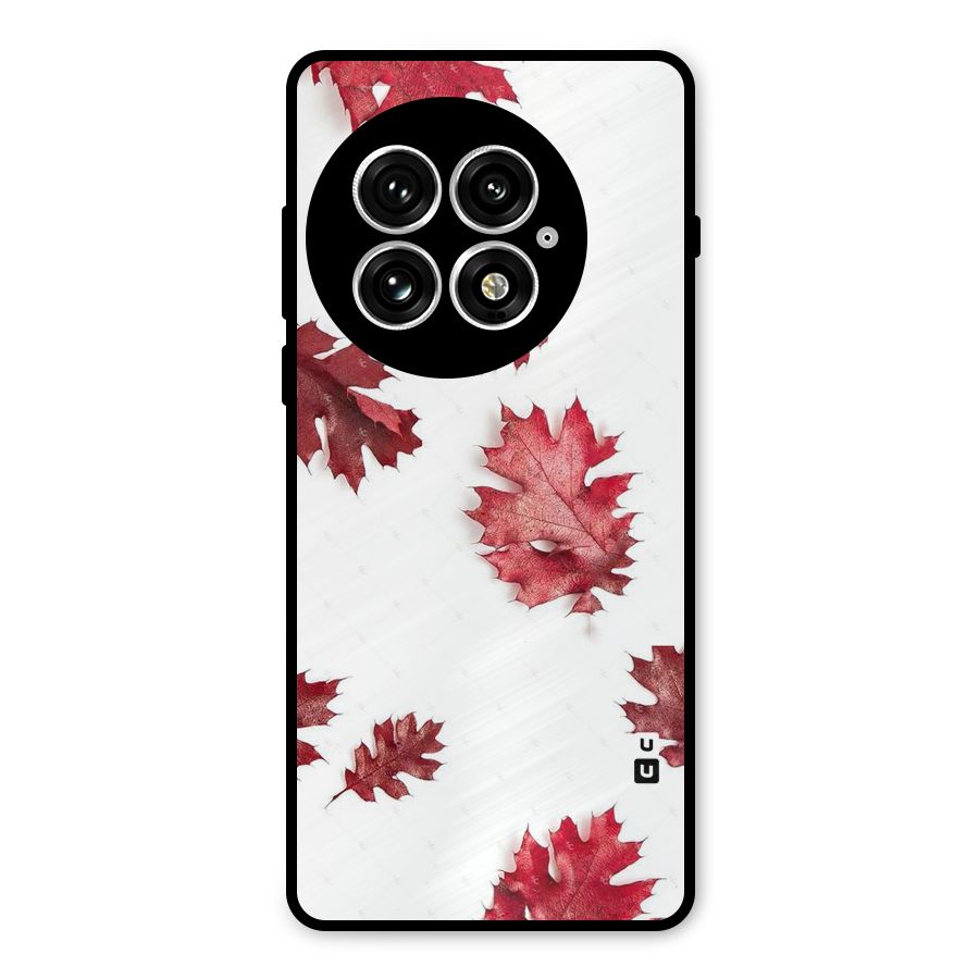 Red Appealing Autumn Leaves Metal Back Case for OnePlus 13
