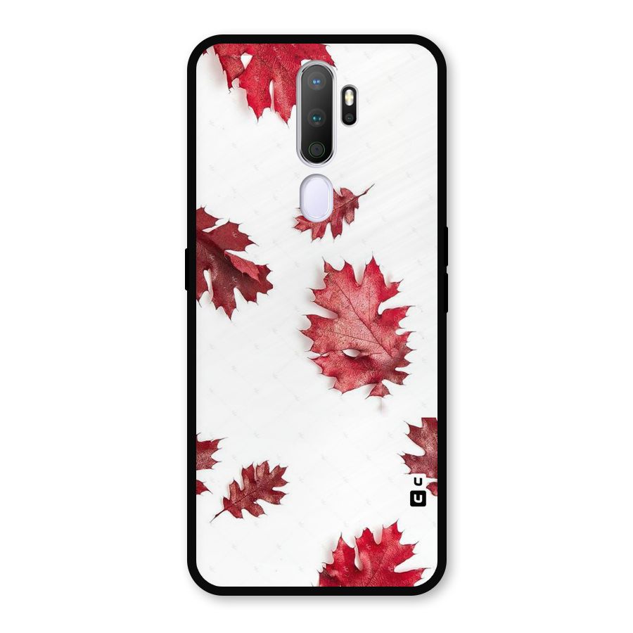 Red Appealing Autumn Leaves Metal Back Case for Oppo A5 (2020)