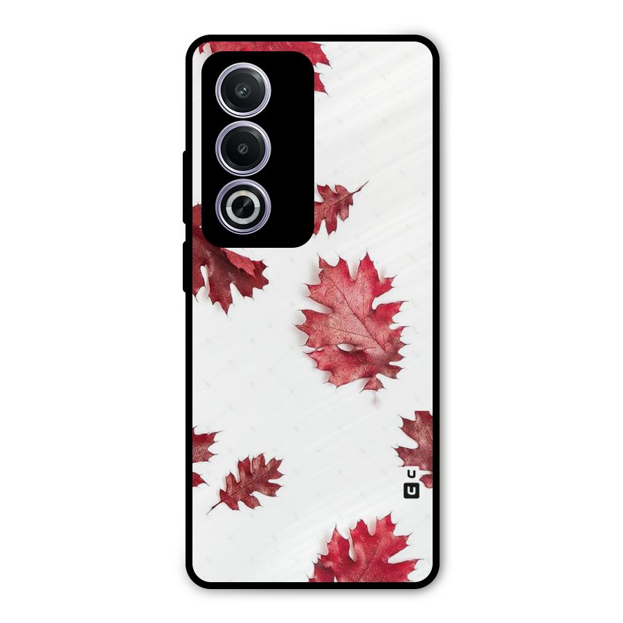 Red Appealing Autumn Leaves Metal Back Case for Oppo K12x