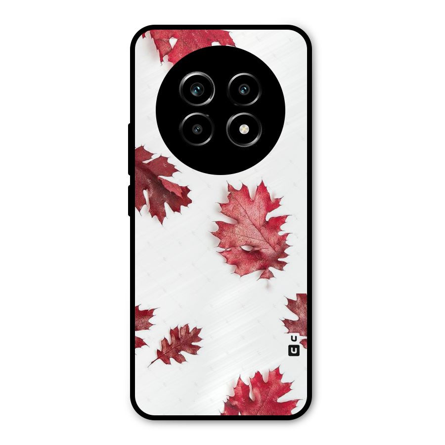 Red Appealing Autumn Leaves Metal Back Case for Realme 14 Pro Lite