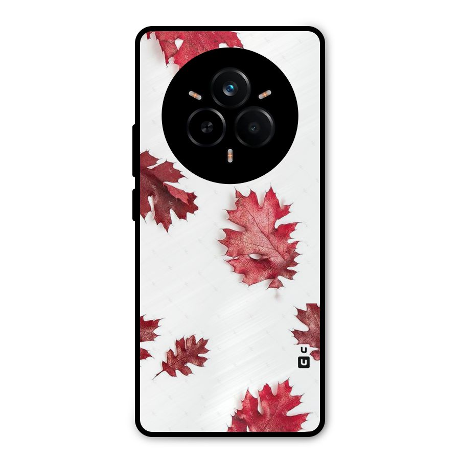 Red Appealing Autumn Leaves Metal Back Case for Realme 14 Pro Plus