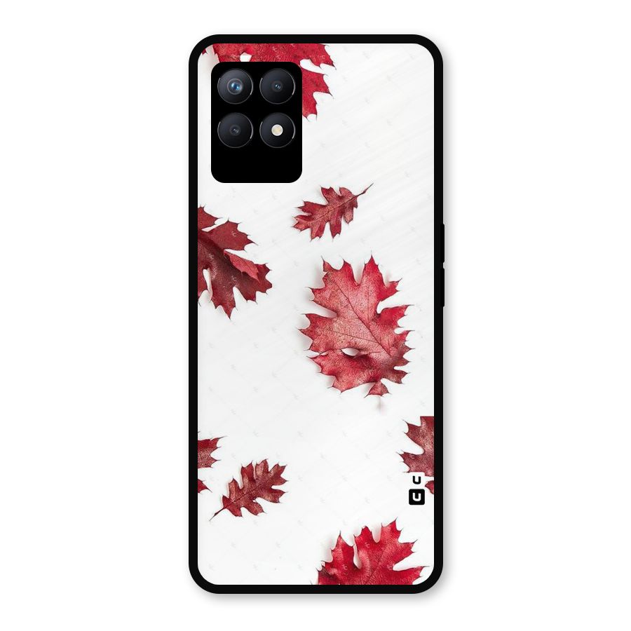 Red Appealing Autumn Leaves Metal Back Case for Realme 8i