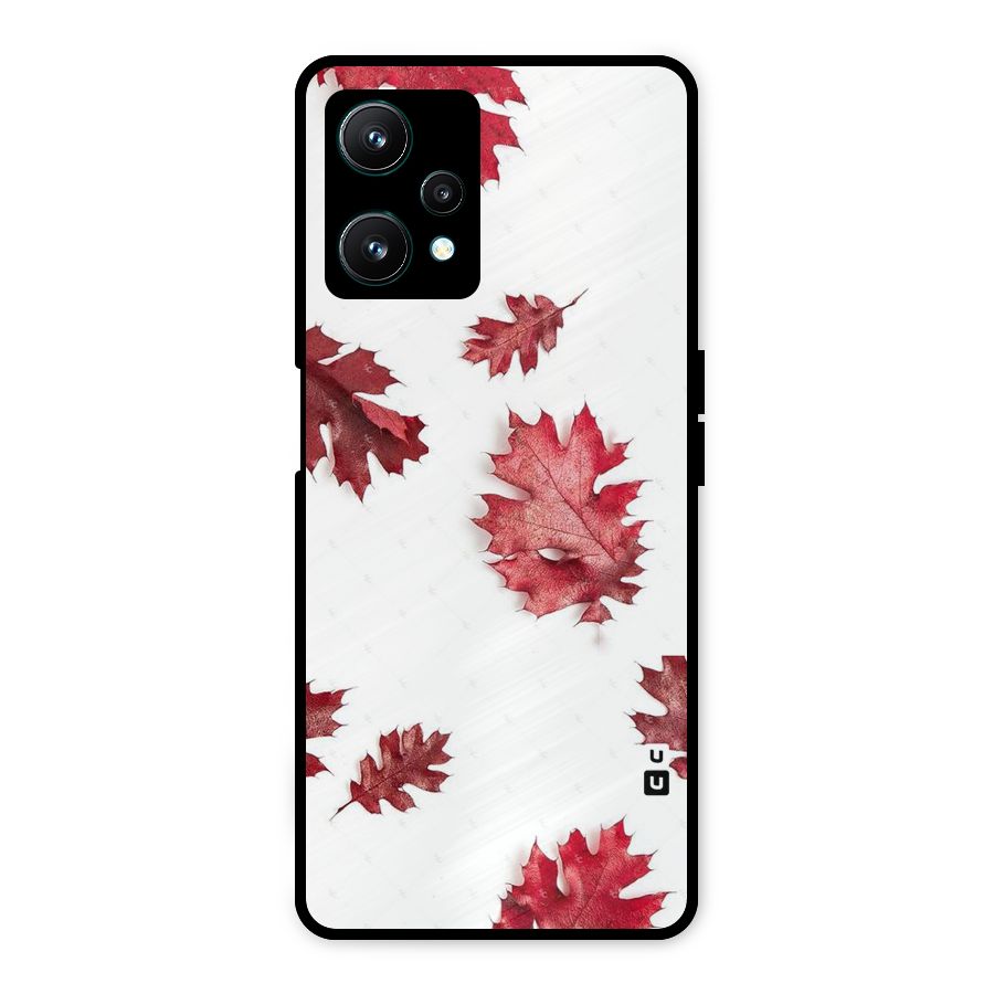 Red Appealing Autumn Leaves Metal Back Case for Realme 9 Pro 5G