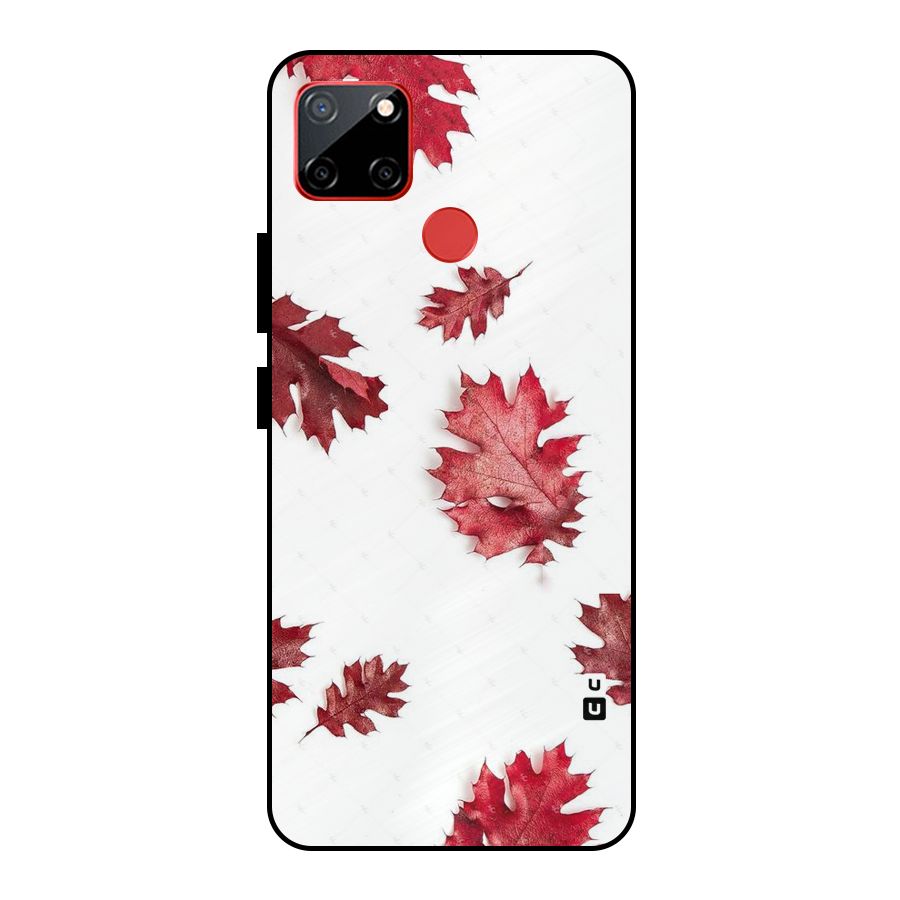 Red Appealing Autumn Leaves Metal Back Case for Realme C12
