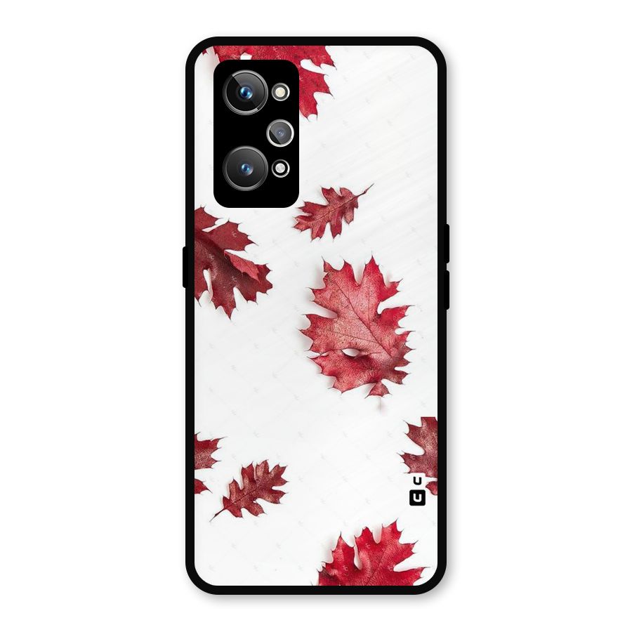 Red Appealing Autumn Leaves Metal Back Case for Realme GT 2