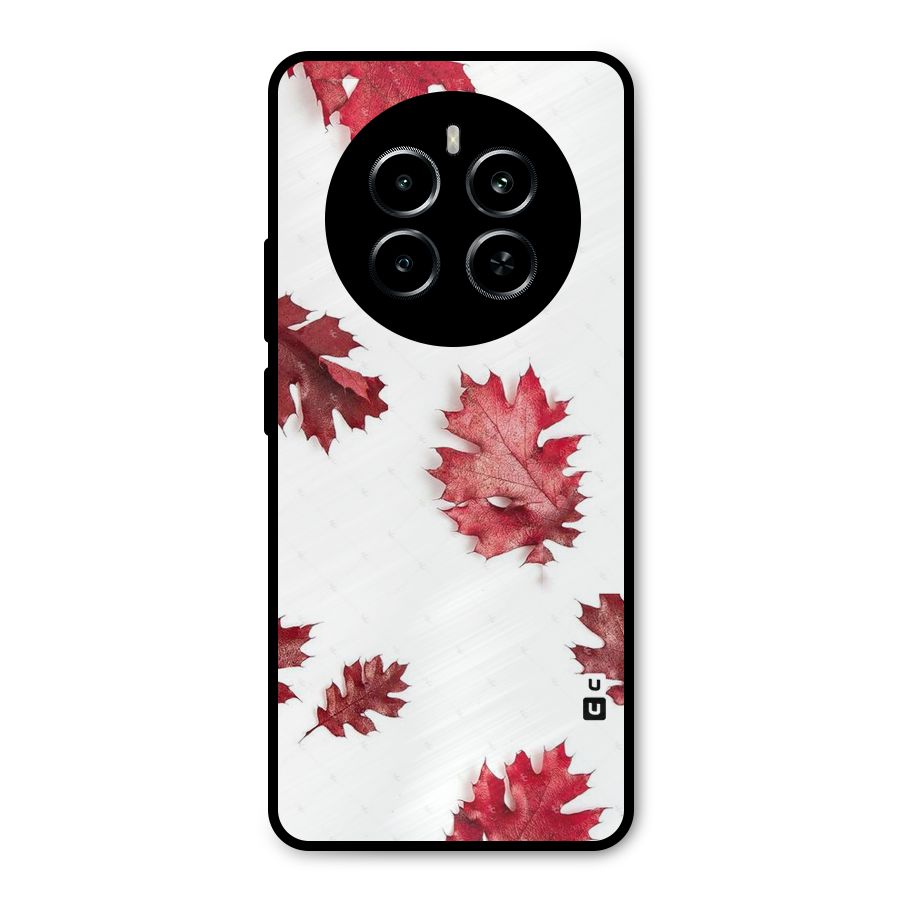 Red Appealing Autumn Leaves Metal Back Case for Realme P1