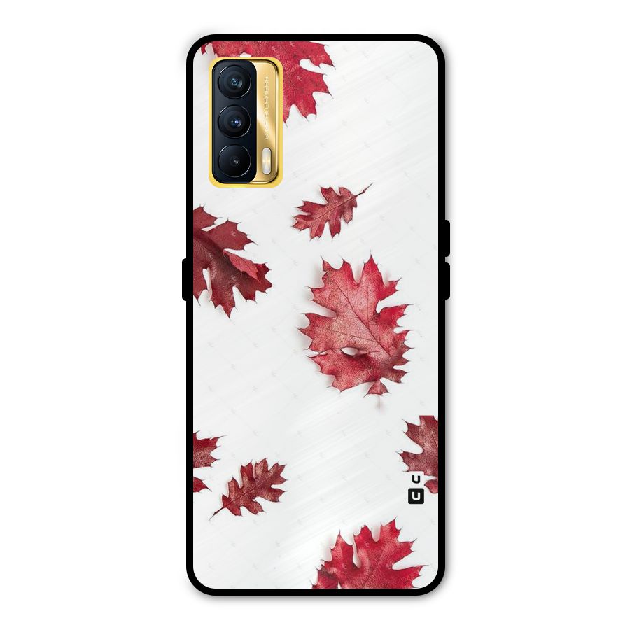 Red Appealing Autumn Leaves Metal Back Case for Realme X7