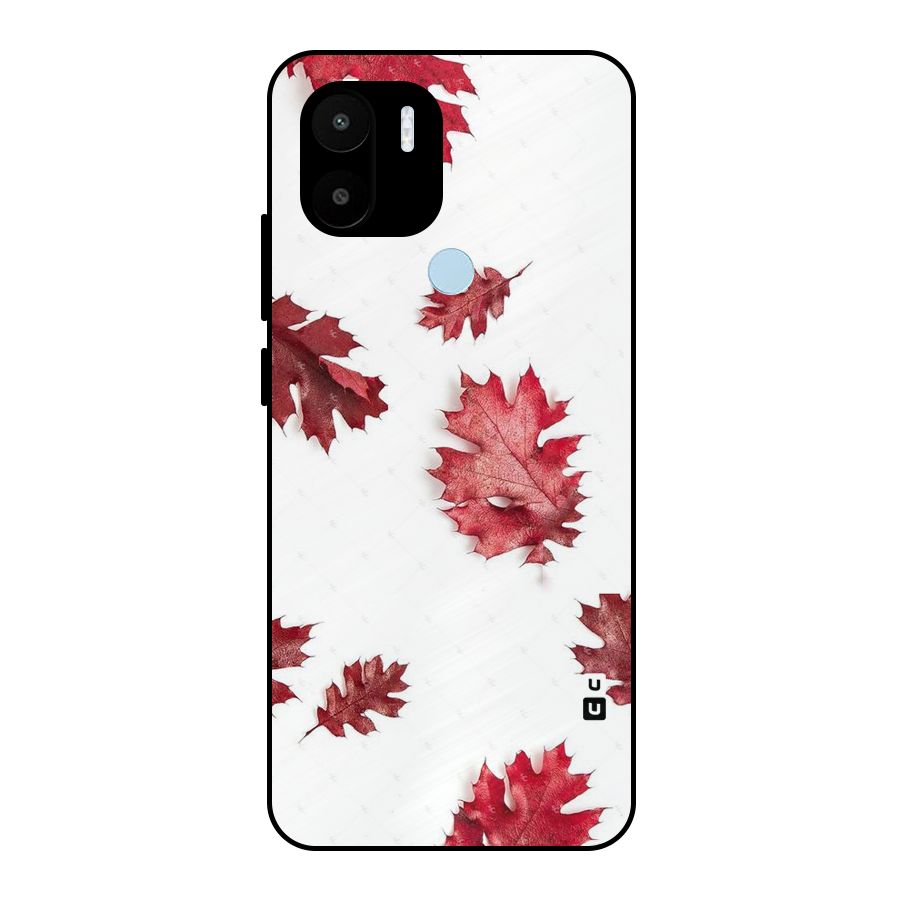 Red Appealing Autumn Leaves Metal Back Case for Redmi A2+