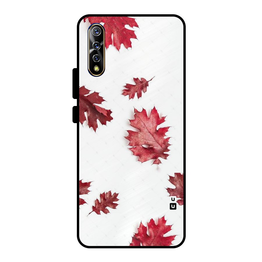 Red Appealing Autumn Leaves Metal Back Case for Vivo S1