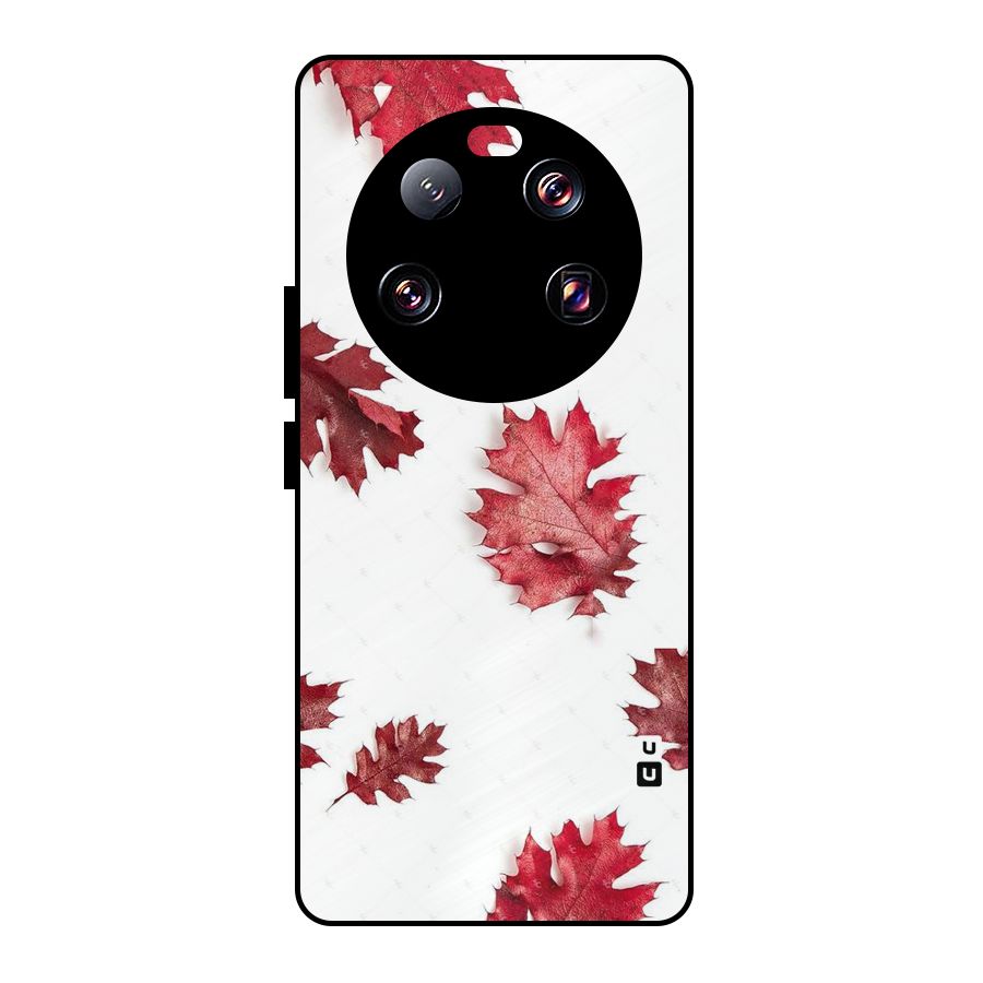 Red Appealing Autumn Leaves Metal Back Case for Xiaomi 13 Ultra