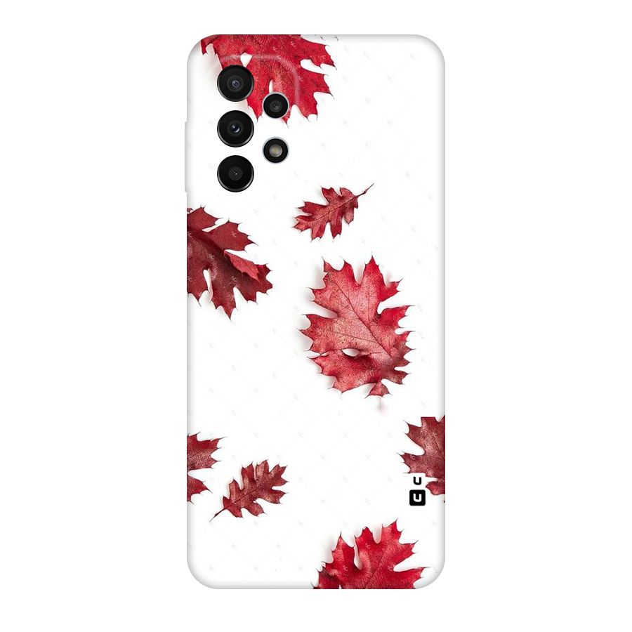 Red Appealing Autumn Leaves Original Polycarbonate Back Case for Galaxy A23