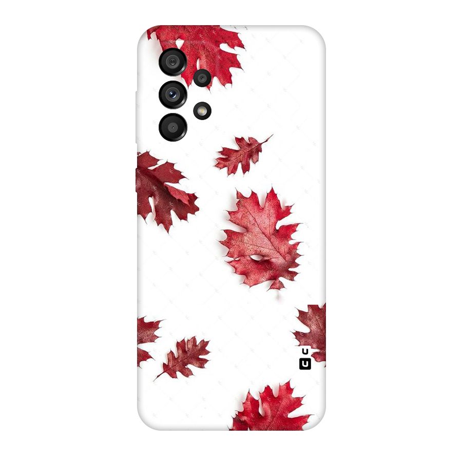 Red Appealing Autumn Leaves Original Polycarbonate Back Case for Galaxy A73 5G