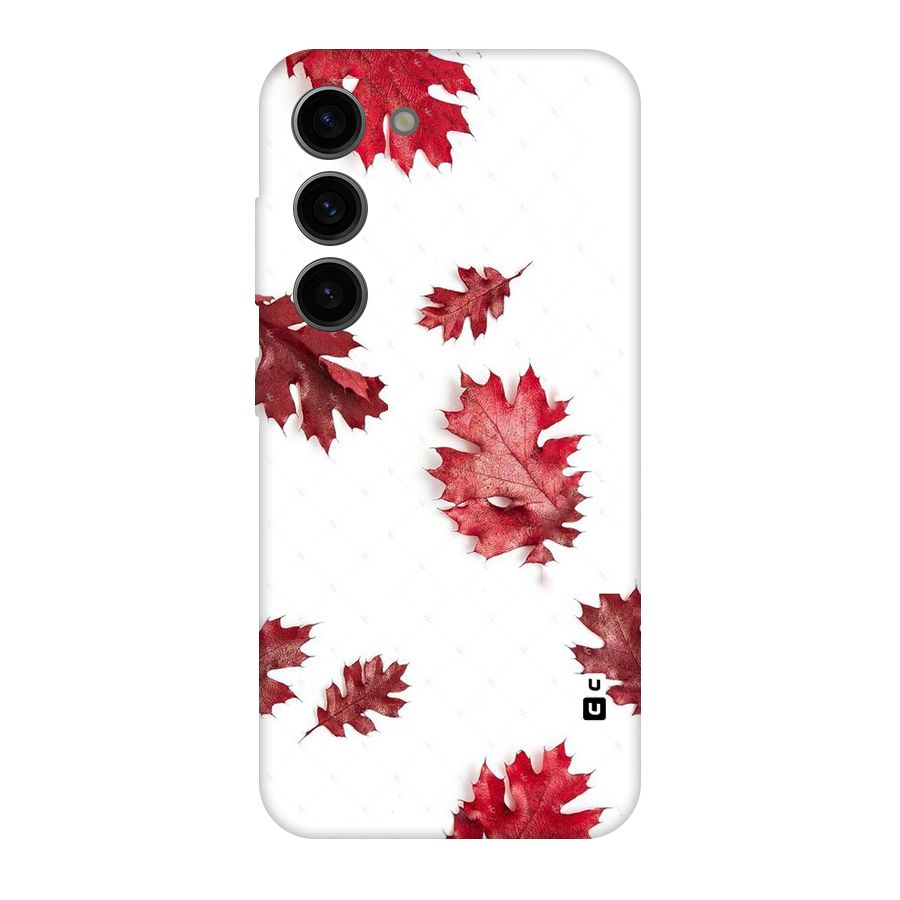 Red Appealing Autumn Leaves Original Polycarbonate Back Case for Galaxy S23