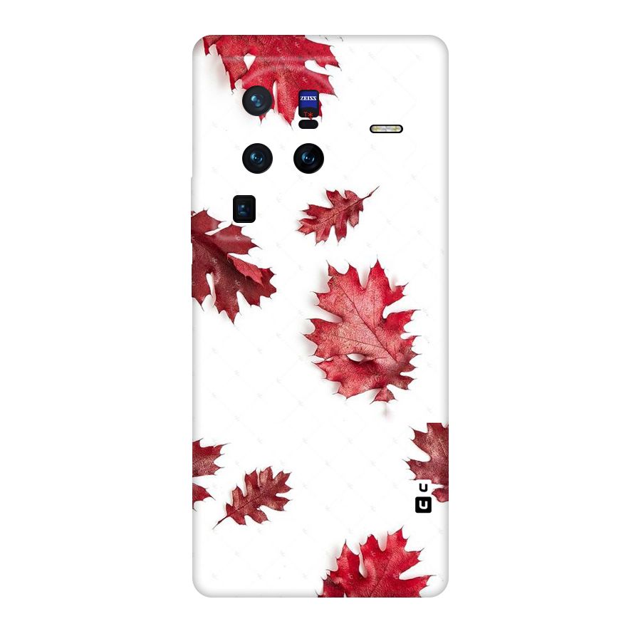 Red Appealing Autumn Leaves Original Polycarbonate Back Case for Vivo X80