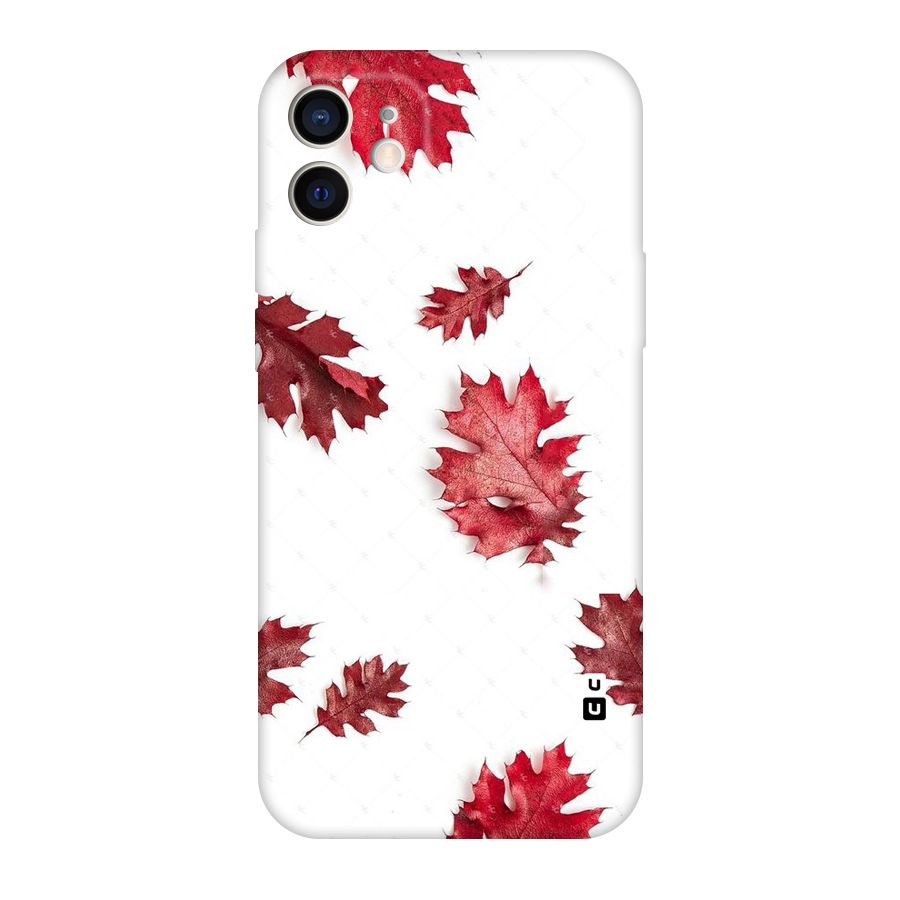 Red Appealing Autumn Leaves Original Polycarbonate Back Case for iPhone 12