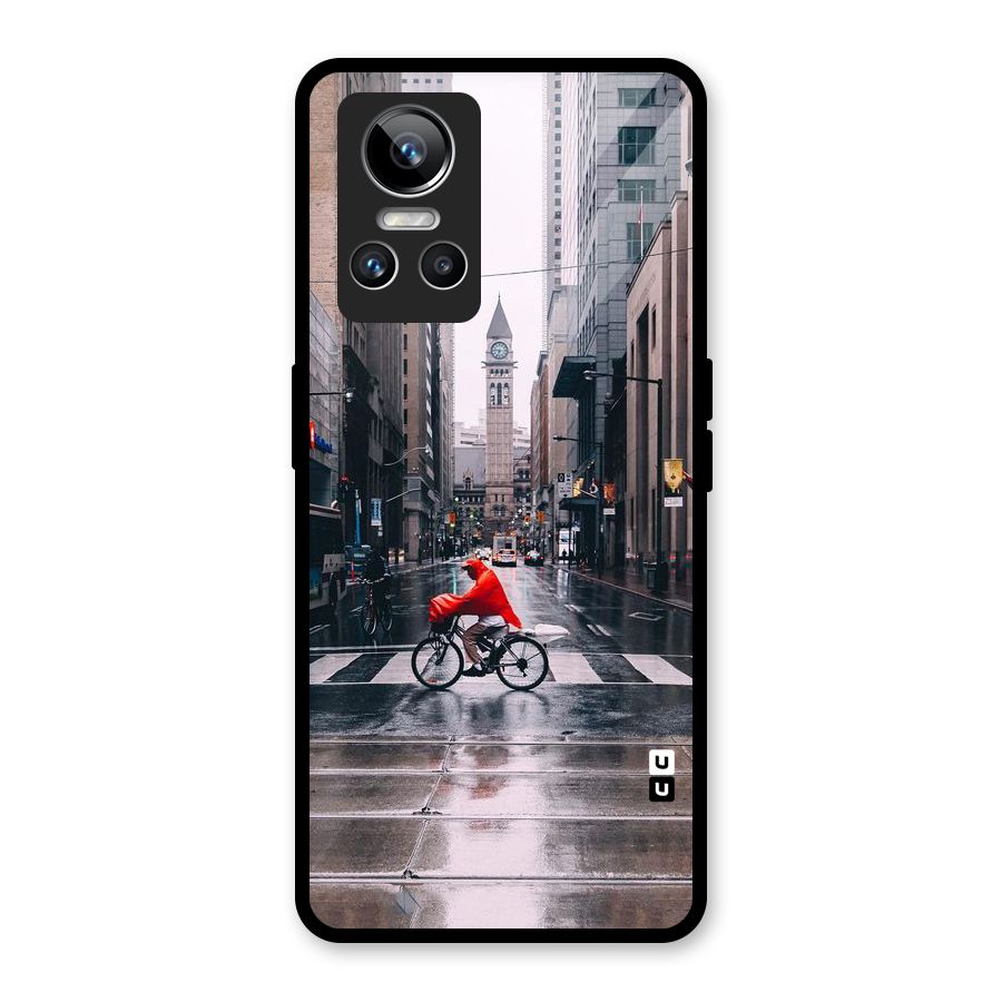 Red Bicycle Street Glass Back Case for Realme GT Neo 3