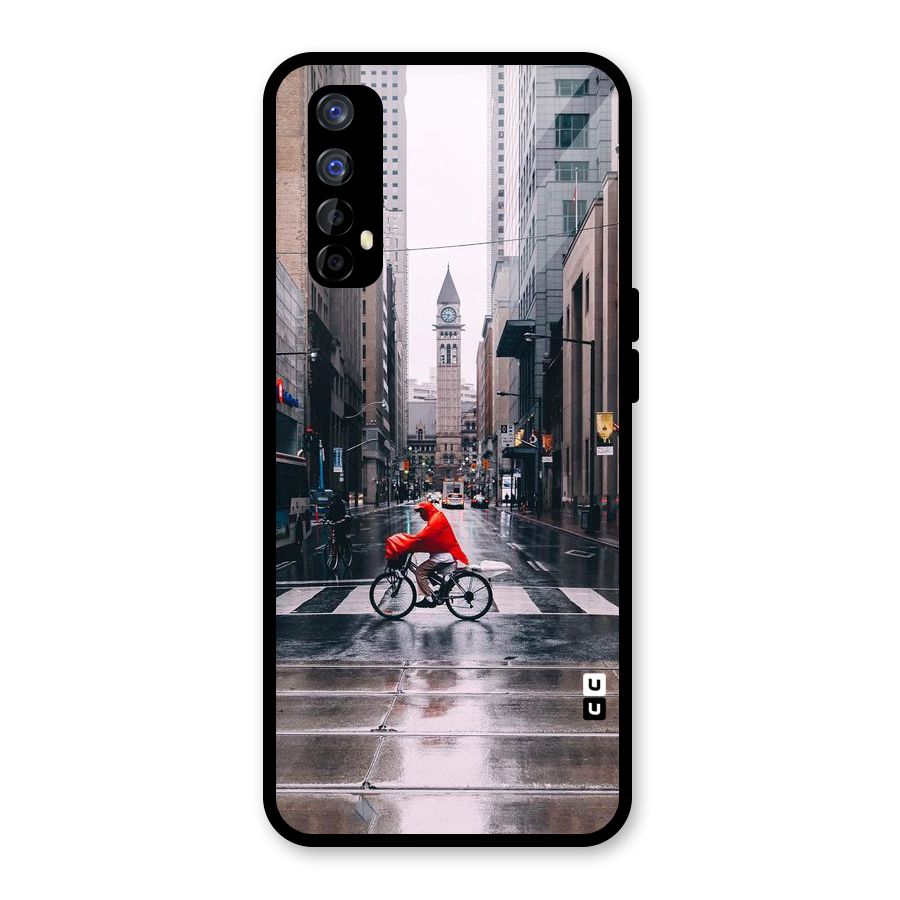 Red Bicycle Street Glass Back Case for Realme Narzo 20 Pro