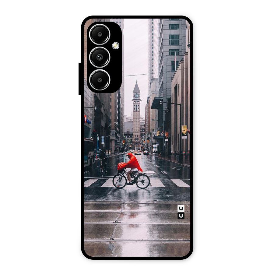 Red Bicycle Street Metal Back Case for Galaxy A05s
