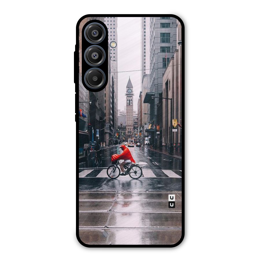 Red Bicycle Street Metal Back Case for Galaxy A16 5G