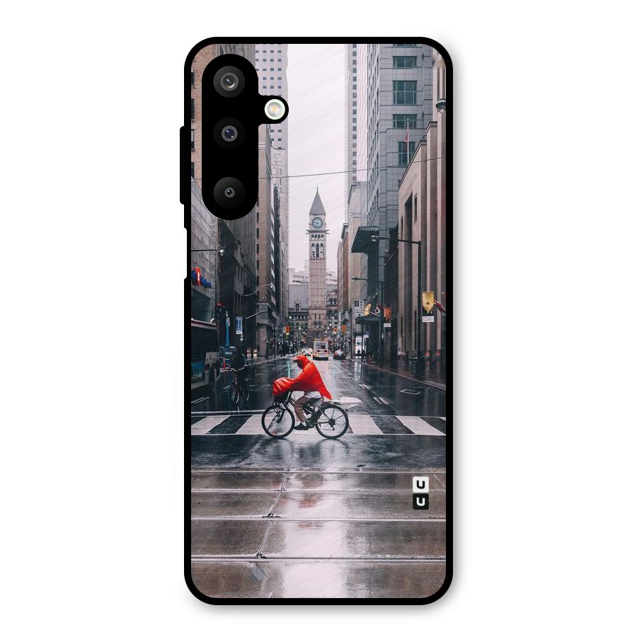 Red Bicycle Street Metal Back Case for Galaxy M16