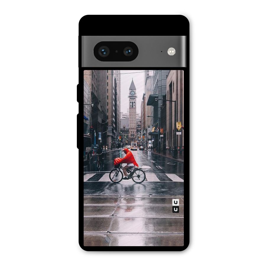 Red Bicycle Street Metal Back Case for Google Pixel 7