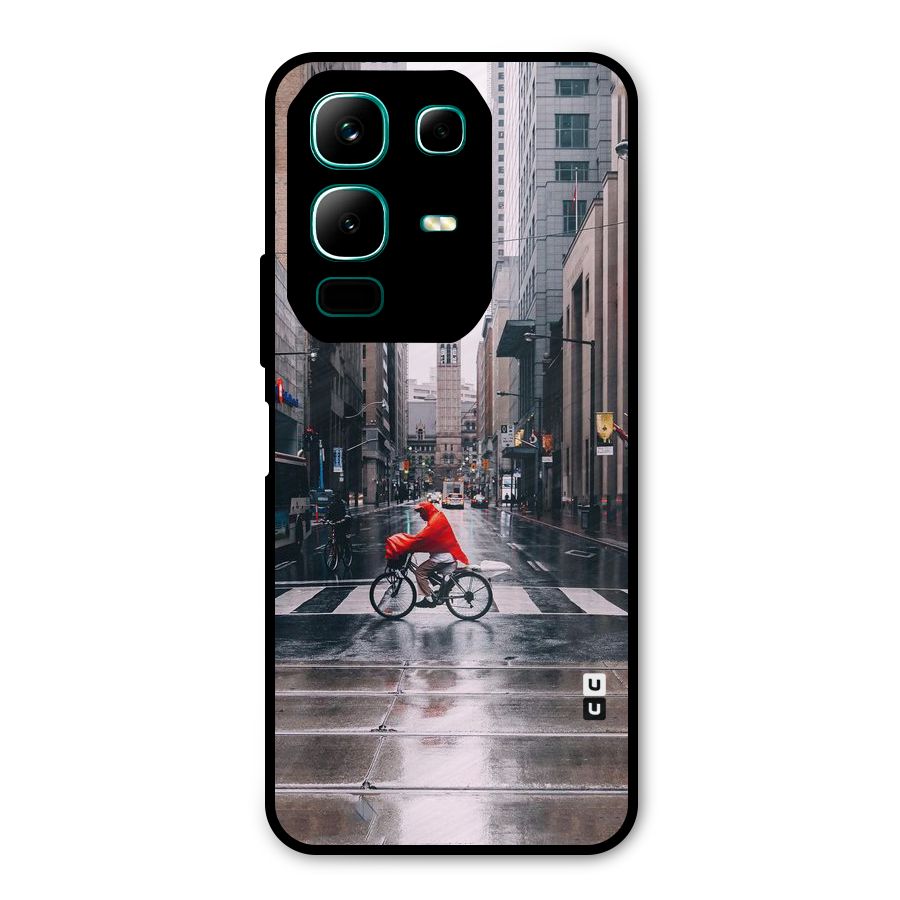 Red Bicycle Street Metal Back Case for Infinix Note 50x