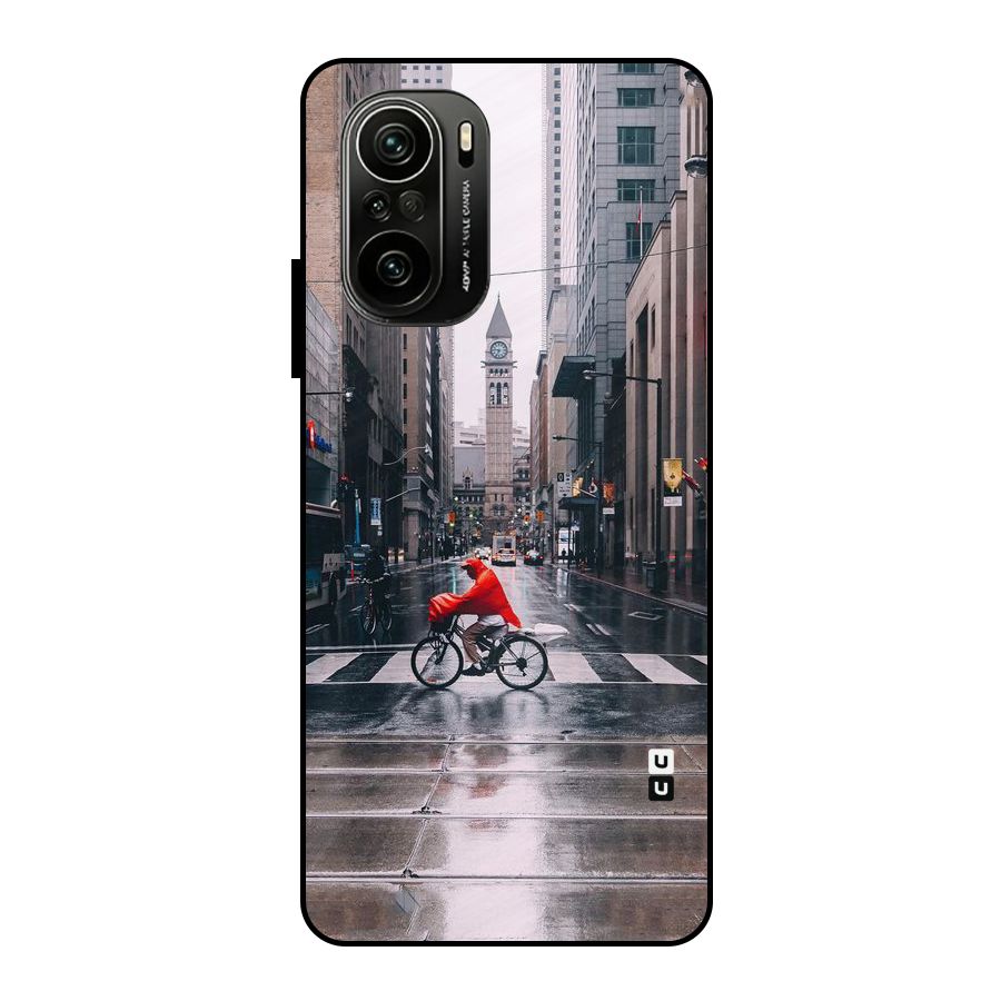 Red Bicycle Street Metal Back Case for Mi 11x