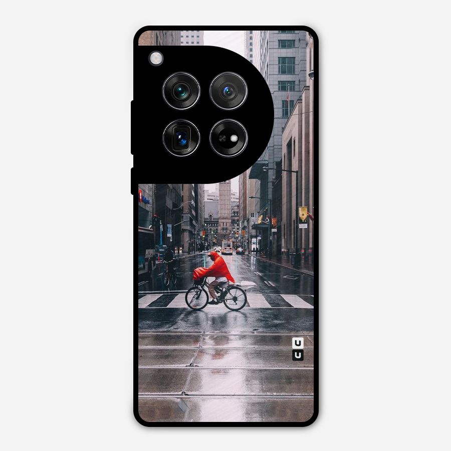Red Bicycle Street Metal Back Case for OnePlus 12