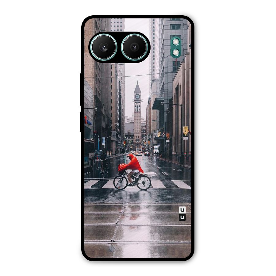 Red Bicycle Street Metal Back Case for OnePlus Nord 4