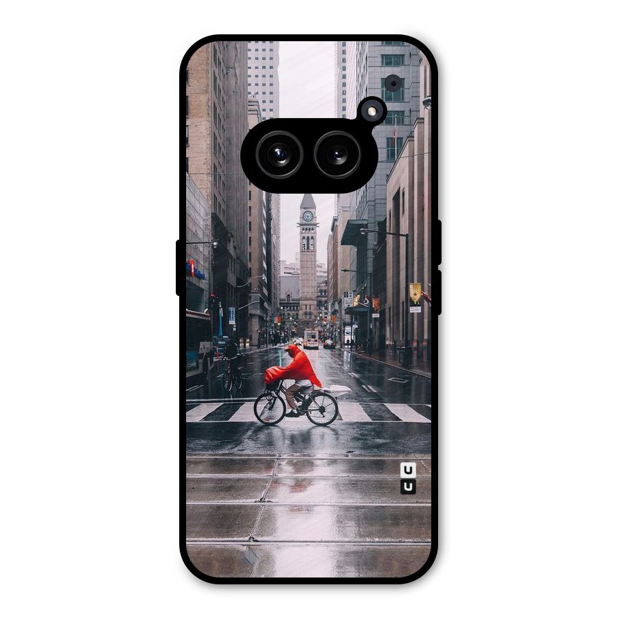 Red Bicycle Street Metal Back Case for Nothing Phone 2a