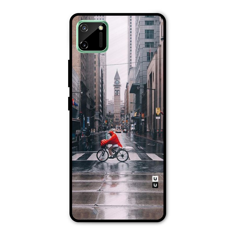 Red Bicycle Street Metal Back Case for Realme C11