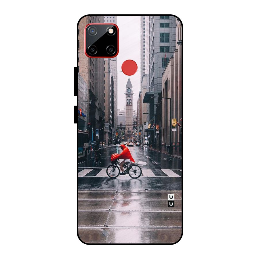 Red Bicycle Street Metal Back Case for Realme C12