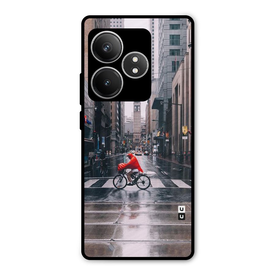 Red Bicycle Street Metal Back Case for Realme GT 6T