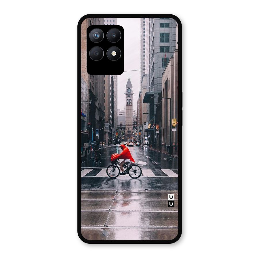 Red Bicycle Street Metal Back Case for Realme Narzo 50