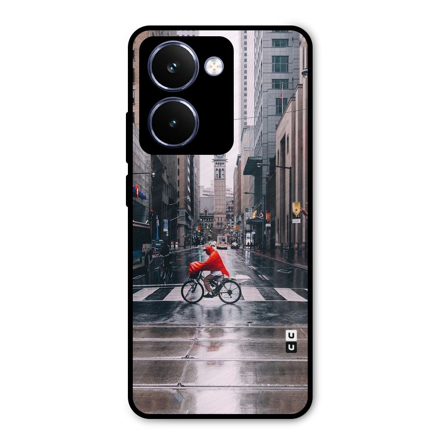 Red Bicycle Street Metal Back Case for Realme P3 Ultra
