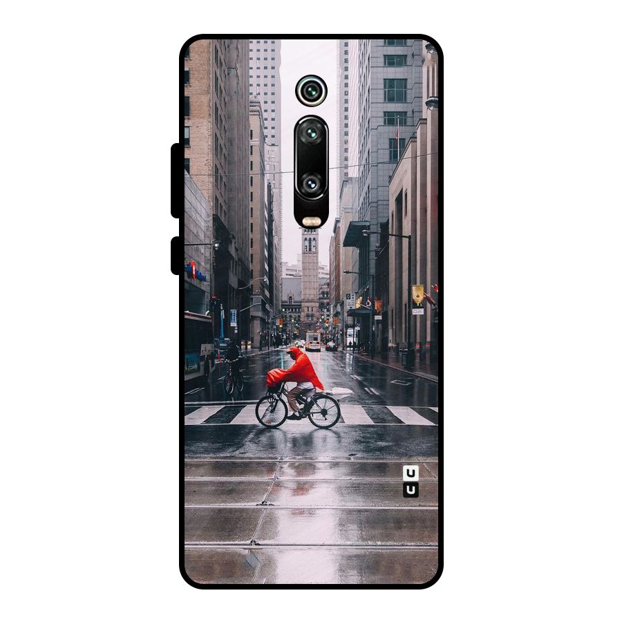 Red Bicycle Street Metal Back Case for Redmi K20 Pro