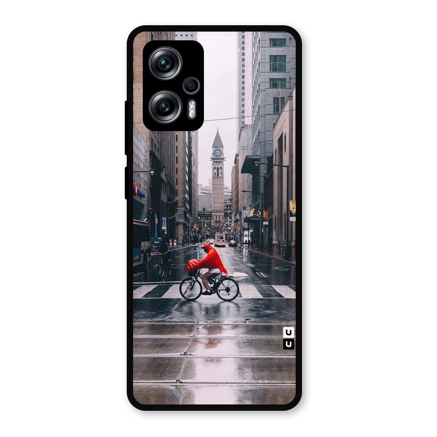 Red Bicycle Street Metal Back Case for Redmi K50i