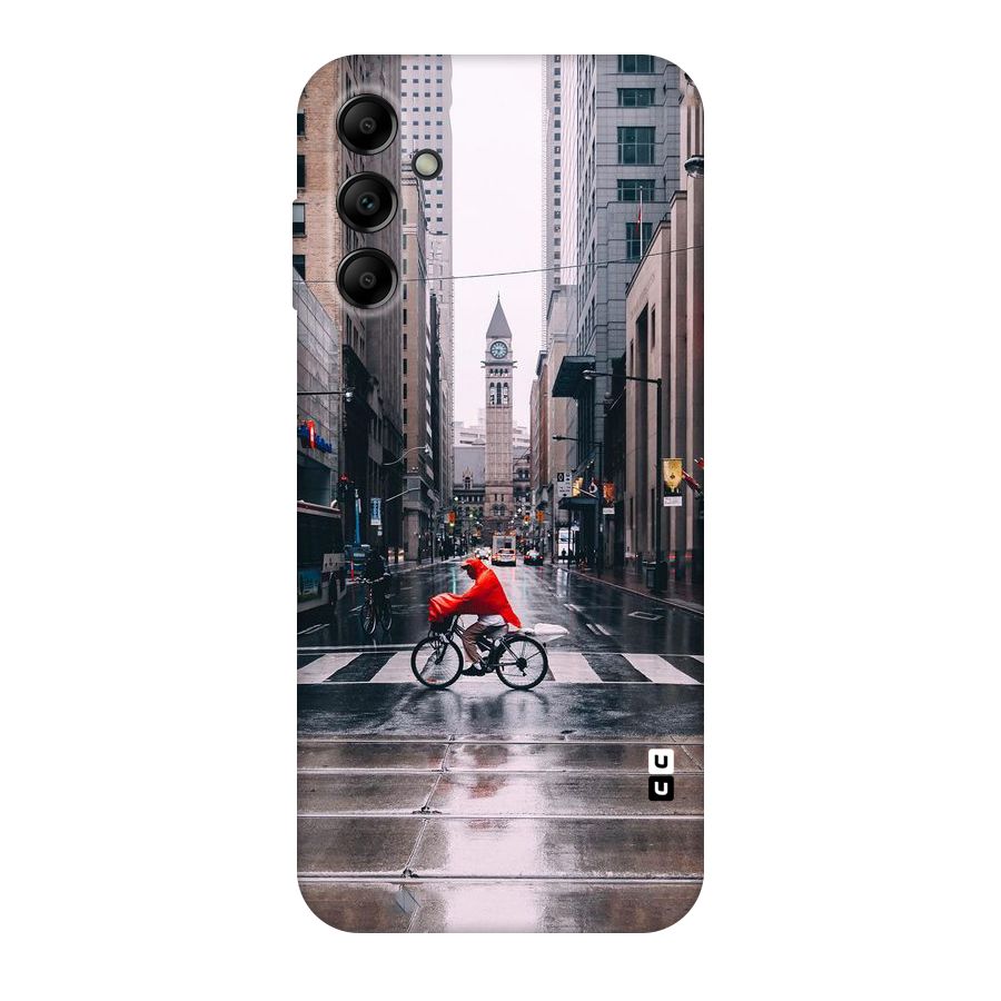 Red Bicycle Street Original Polycarbonate Back Case for Galaxy A14 5G