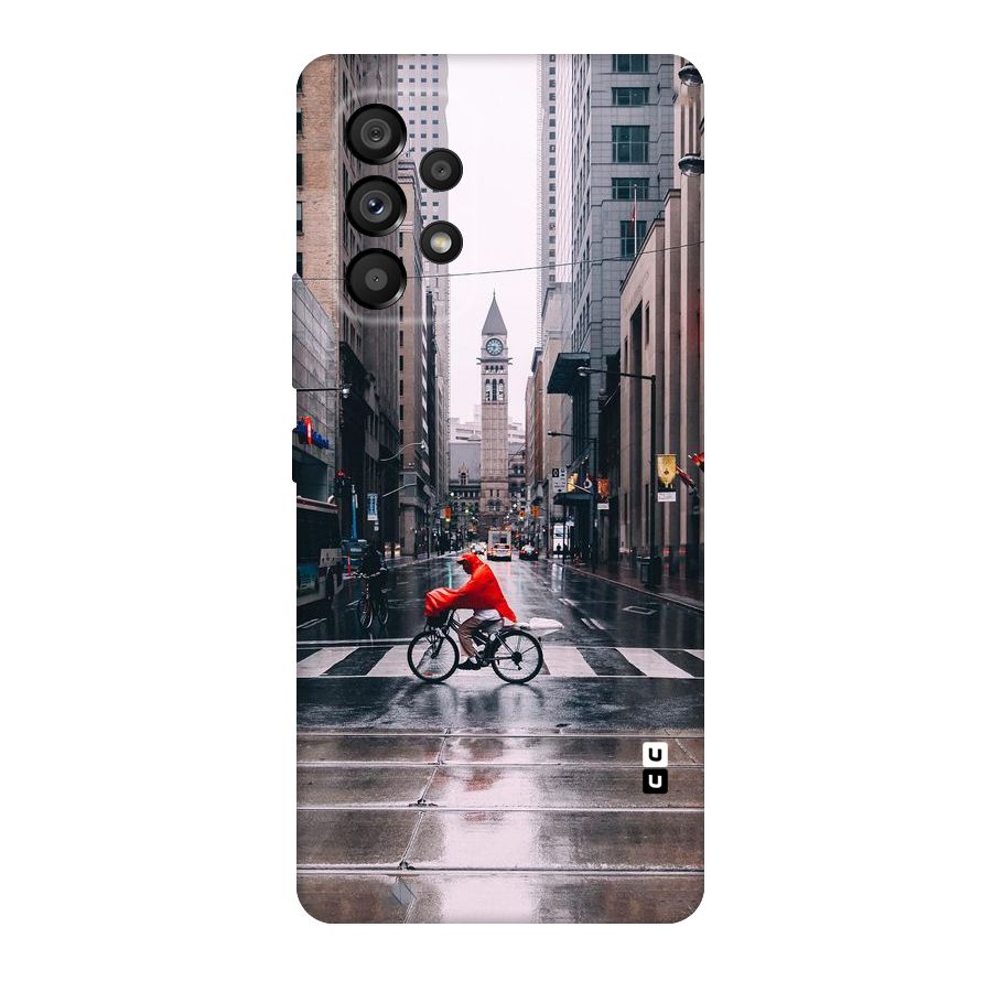Red Bicycle Street Original Polycarbonate Back Case for Galaxy A53 5G