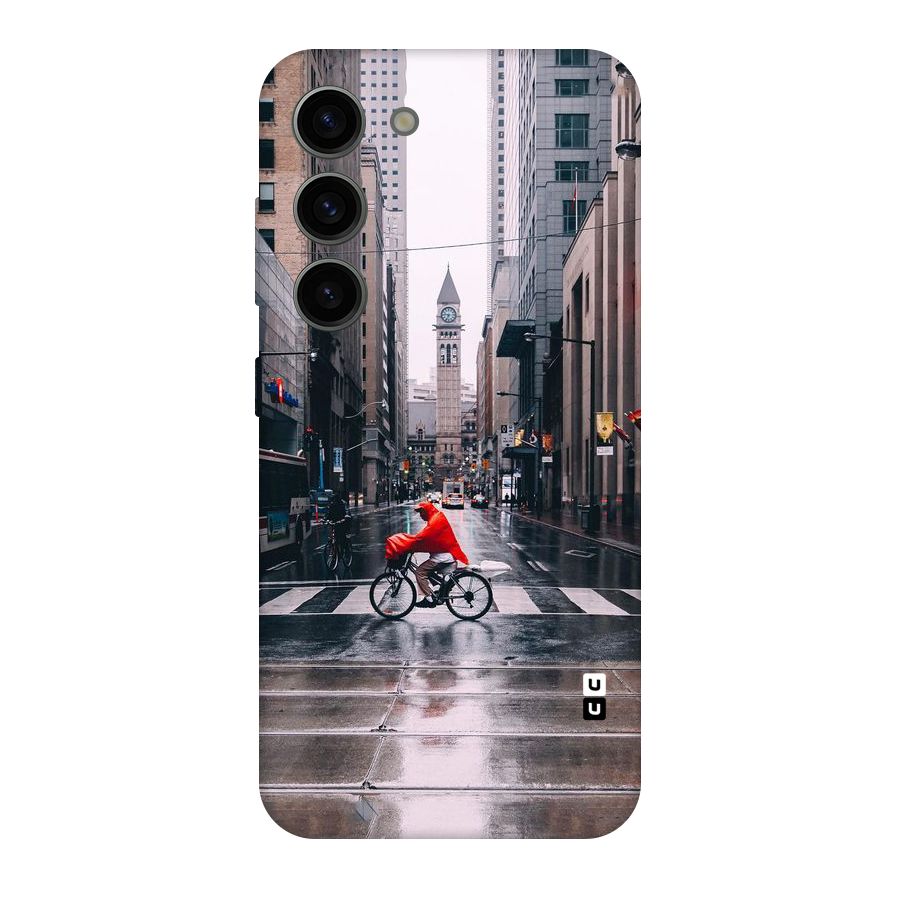 Red Bicycle Street Original Polycarbonate Back Case for Galaxy S23