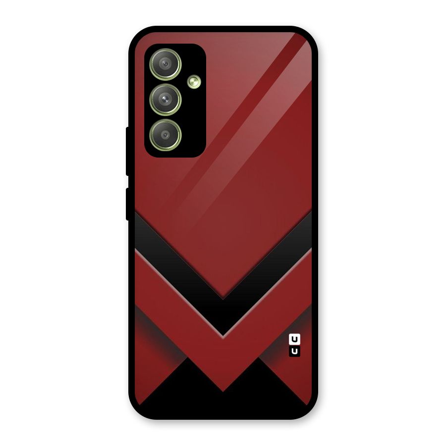 Red Black Fold Glass Back Case for Galaxy A54