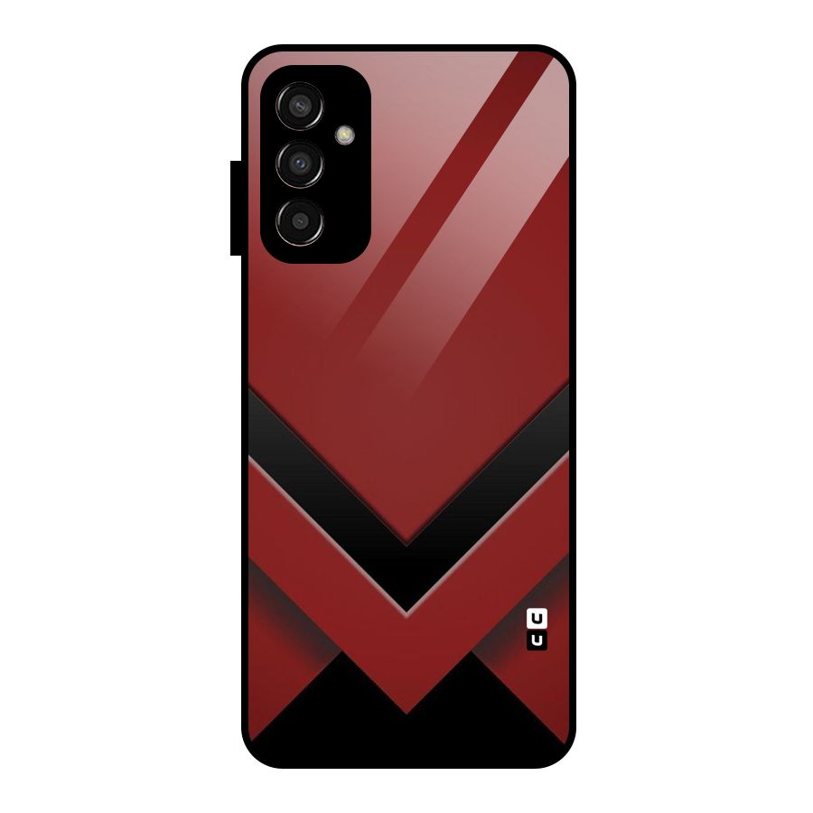Red Black Fold Glass Back Case for Galaxy F13