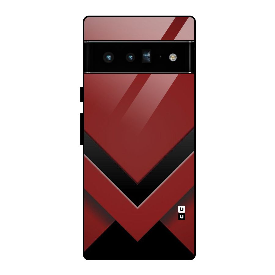 Red Black Fold Glass Back Case for Google Pixel 6 Pro